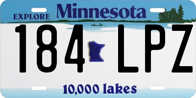 MN license plate 184LPZ