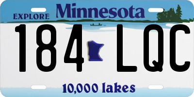 MN license plate 184LQC