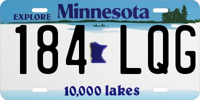 MN license plate 184LQG