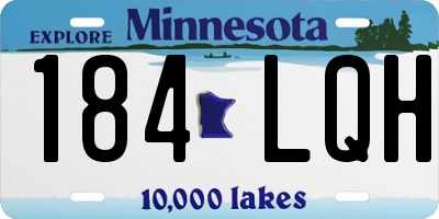 MN license plate 184LQH