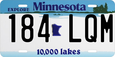MN license plate 184LQM