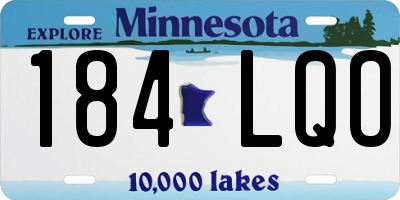 MN license plate 184LQO