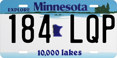 MN license plate 184LQP
