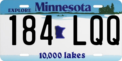 MN license plate 184LQQ