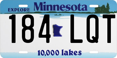 MN license plate 184LQT