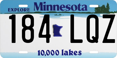MN license plate 184LQZ