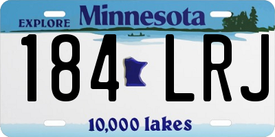 MN license plate 184LRJ