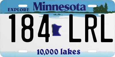 MN license plate 184LRL
