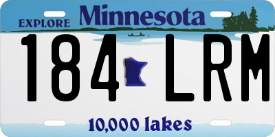 MN license plate 184LRM