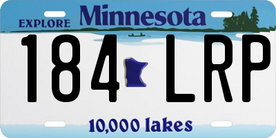 MN license plate 184LRP
