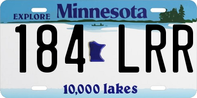 MN license plate 184LRR