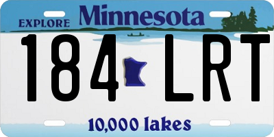MN license plate 184LRT