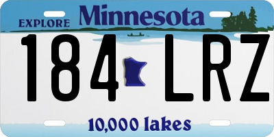 MN license plate 184LRZ