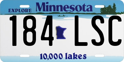 MN license plate 184LSC