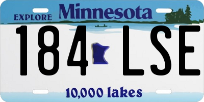 MN license plate 184LSE