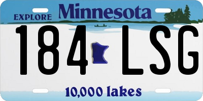 MN license plate 184LSG