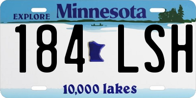 MN license plate 184LSH