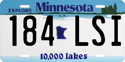MN license plate 184LSI