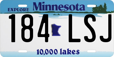 MN license plate 184LSJ