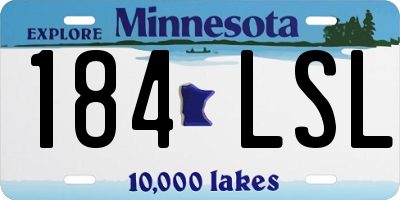 MN license plate 184LSL