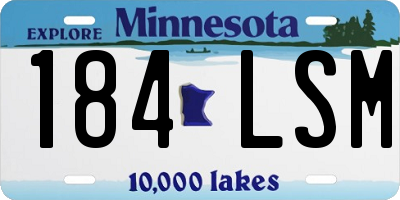 MN license plate 184LSM