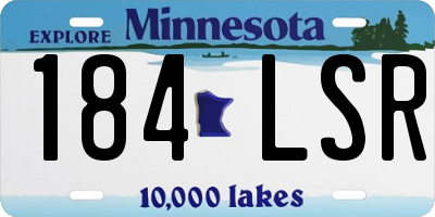MN license plate 184LSR