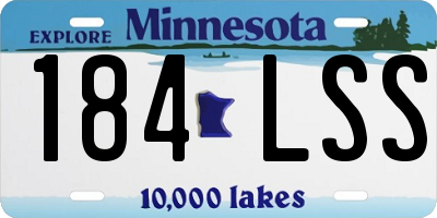 MN license plate 184LSS