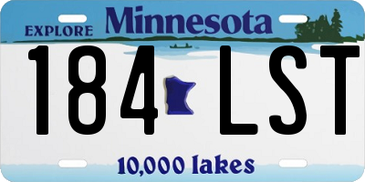 MN license plate 184LST
