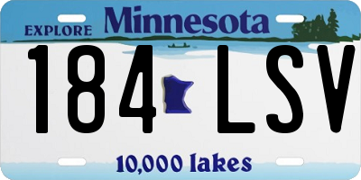 MN license plate 184LSV
