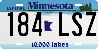 MN license plate 184LSZ