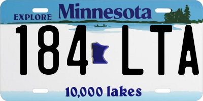 MN license plate 184LTA