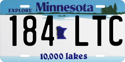 MN license plate 184LTC