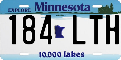 MN license plate 184LTH