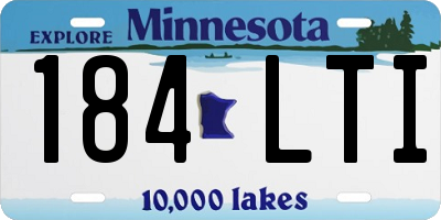 MN license plate 184LTI