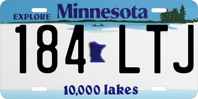 MN license plate 184LTJ