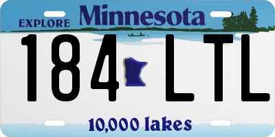 MN license plate 184LTL