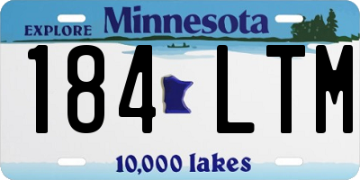 MN license plate 184LTM