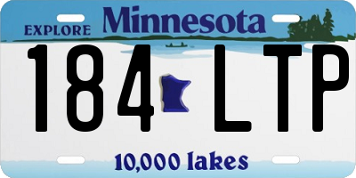 MN license plate 184LTP