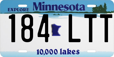 MN license plate 184LTT