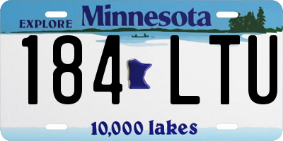 MN license plate 184LTU