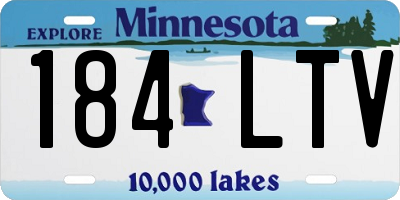 MN license plate 184LTV