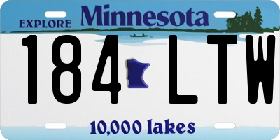 MN license plate 184LTW