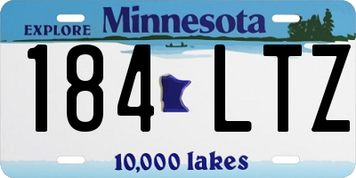 MN license plate 184LTZ