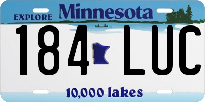 MN license plate 184LUC
