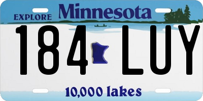 MN license plate 184LUY