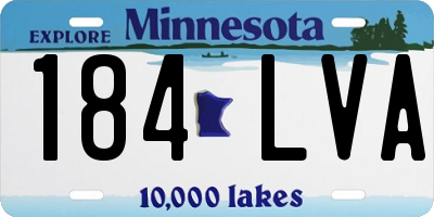 MN license plate 184LVA