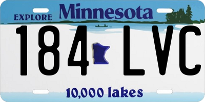 MN license plate 184LVC