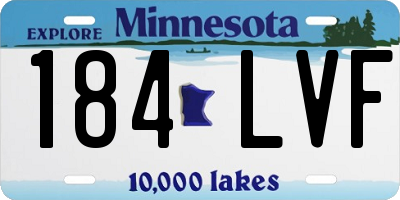 MN license plate 184LVF