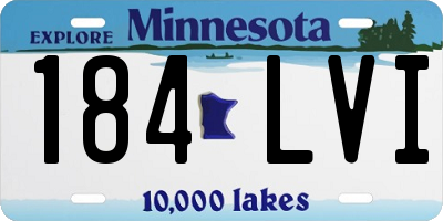 MN license plate 184LVI