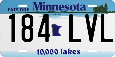 MN license plate 184LVL